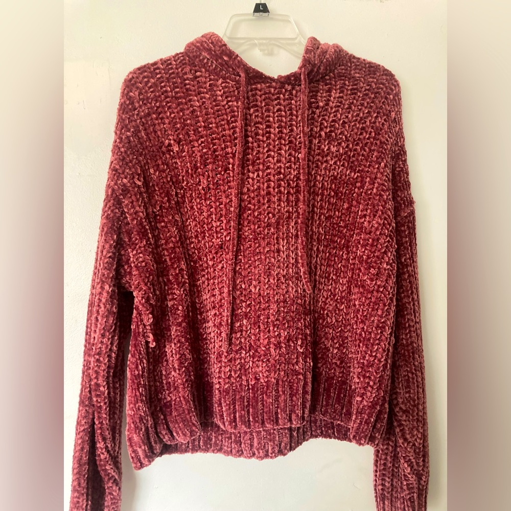 Large soft woven hoodie